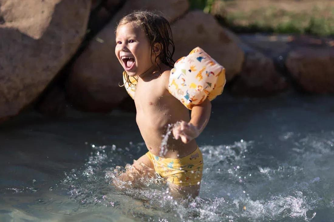 Kids Unisex Swim Shorts, Yellow, , large image number 13