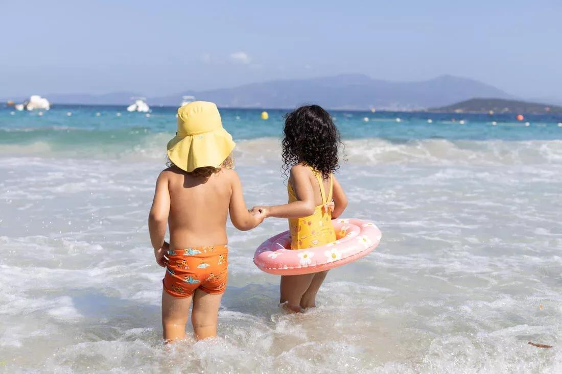 Kids Unisex Swim Shorts, Yellow, No Color, large image number 14