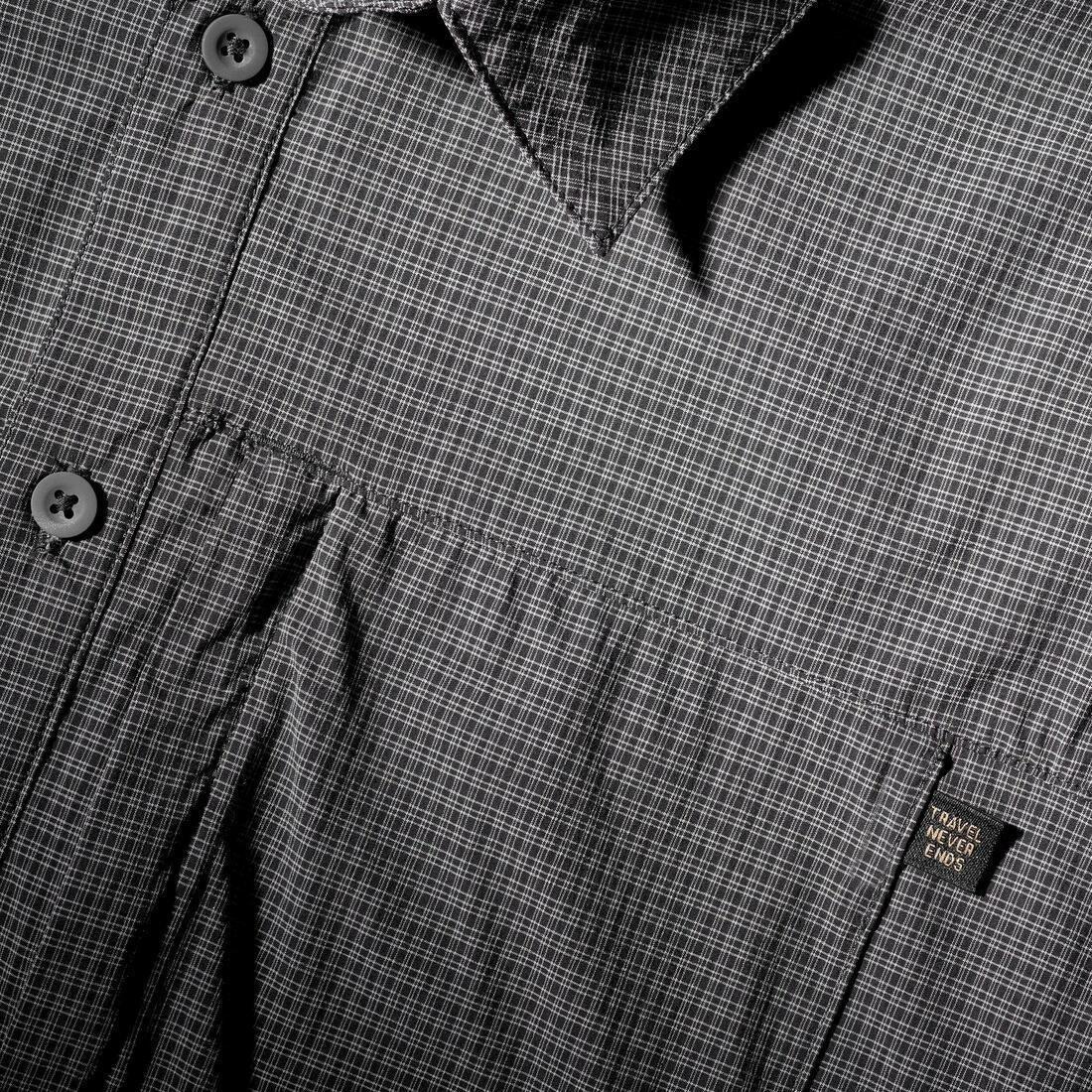 Men short sleeved hiking shirt - NH500 Fresh, Grey, No Color, large image number 1