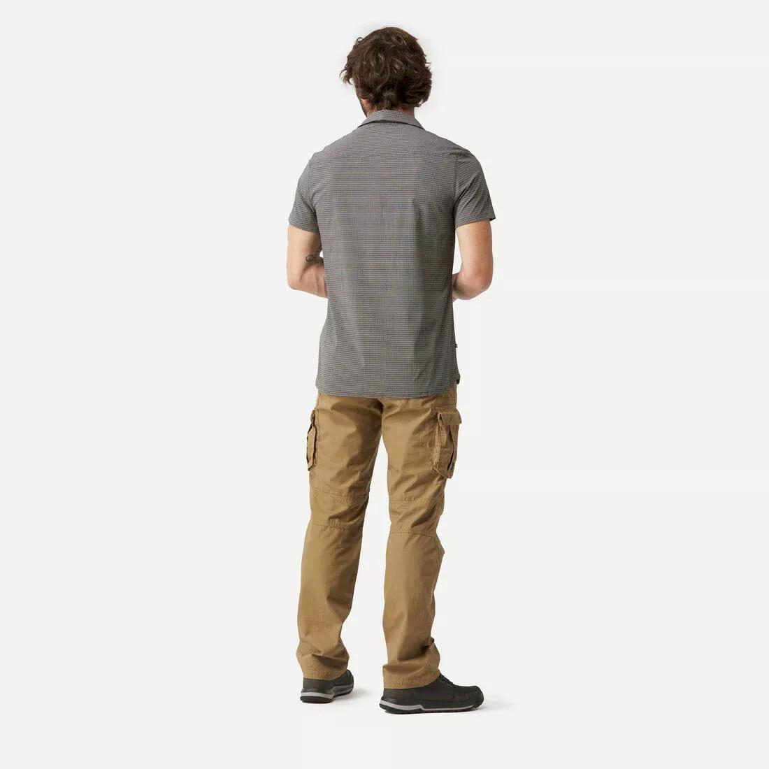 Men short sleeved hiking shirt - NH500 Fresh, Grey, No Color, large image number 2