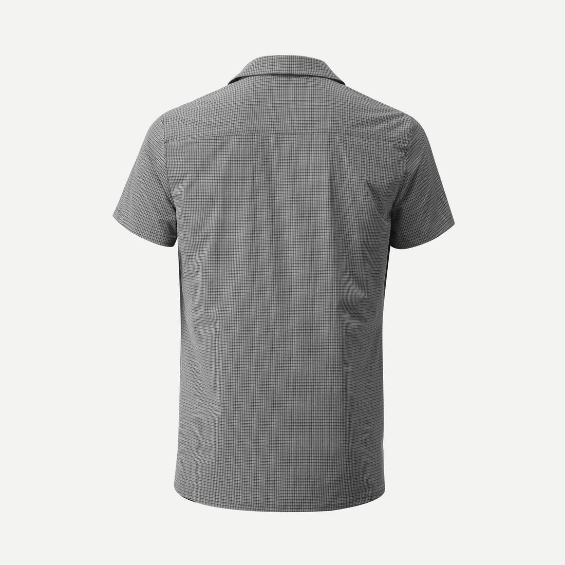 Men short sleeved hiking shirt - NH500 Fresh, Grey, No Color, large image number 6