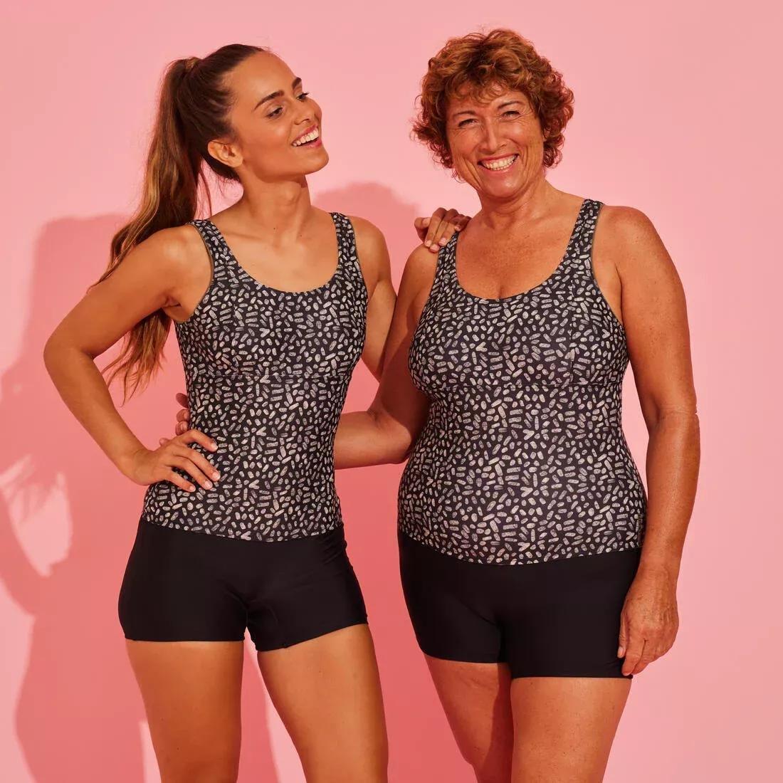 BLACK Women's 1-piece Aquafit Shorty Swimsuit Doli Alm, No Color, large image number 2