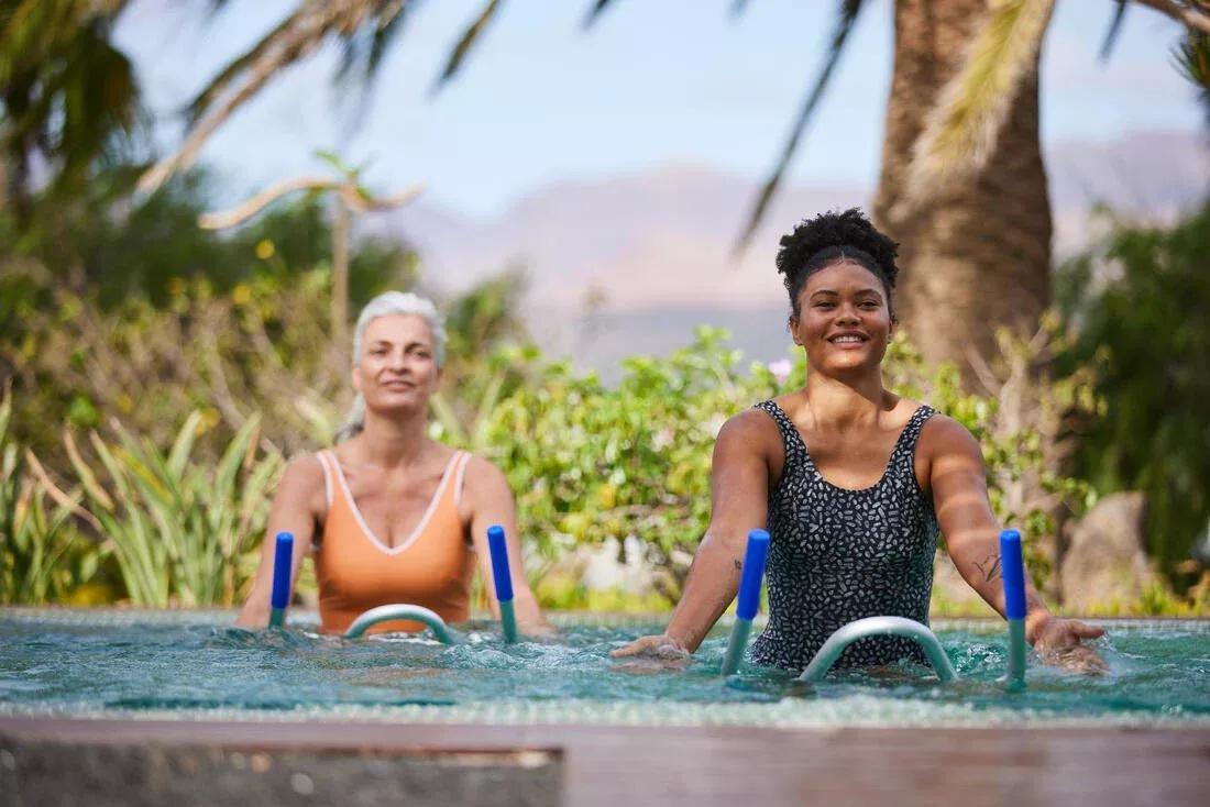 BLACK Women's 1-piece Aquafit Shorty Swimsuit Doli Alm, No Color, large image number 5