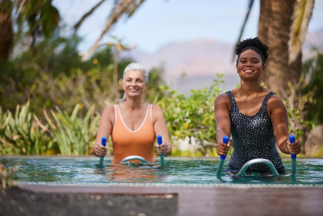 BLACK Women's 1-piece Aquafit Shorty Swimsuit Doli Alm, No Color, large image number 6