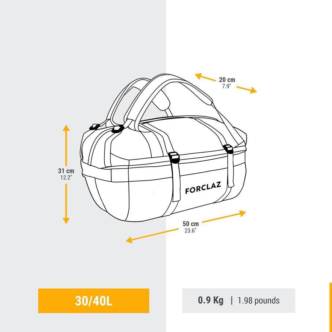 Duffle Carry Bag - 30/40 L - Extendable, Green, No Color, large image number 3