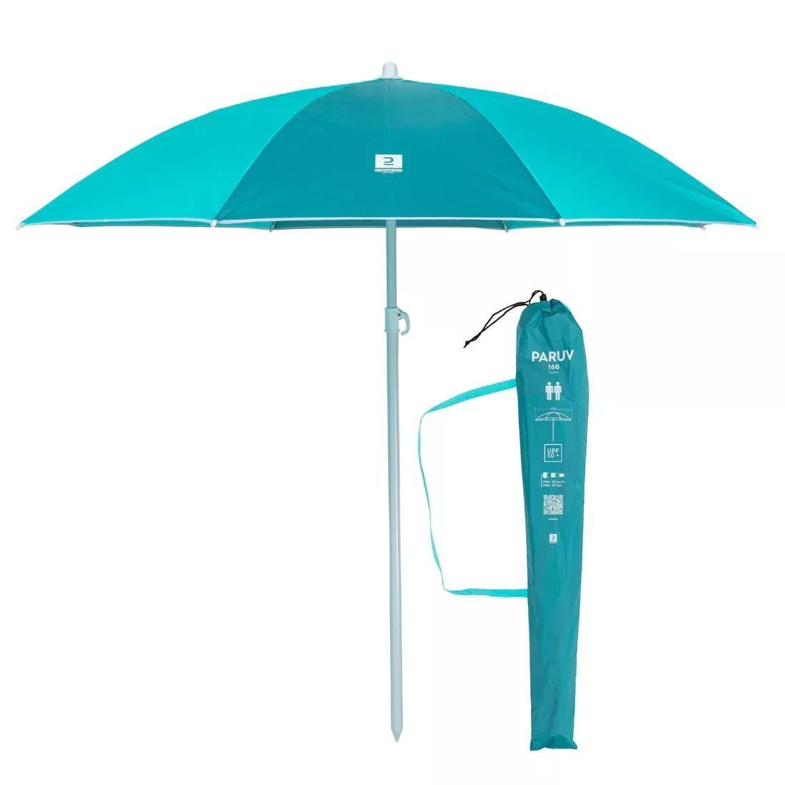 Paruv 160 Beach Parasol - Upf 50+ 2 Places, Blue, No Color, large image number 0
