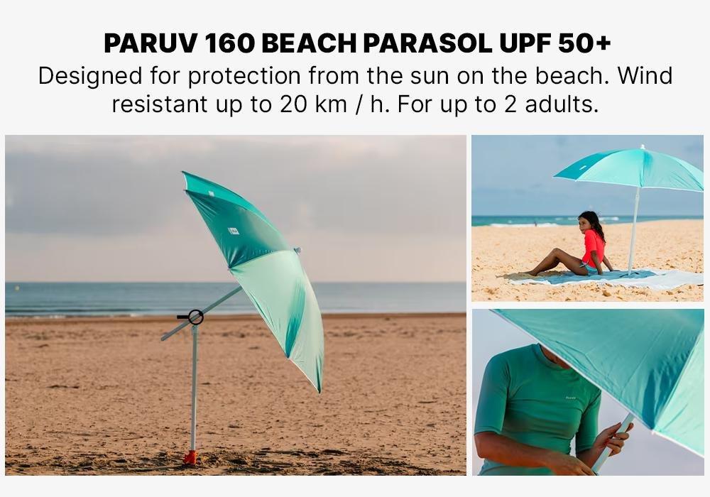 Paruv 160 Beach Parasol - Upf 50+ 2 Places, Blue, No Color, medium