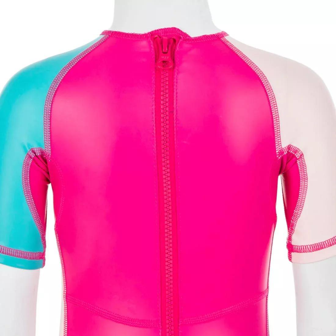 Kids Girls Uv Protection Wetsuit Kloupi - Panda Print, Pink, No Color, large image number 4