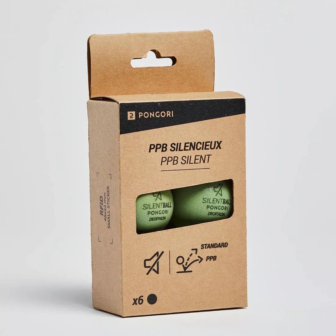 Silent Foam Table Tennis Ball - PPF 100 Silent - Set Of 6, Green, No Color, large image number 5