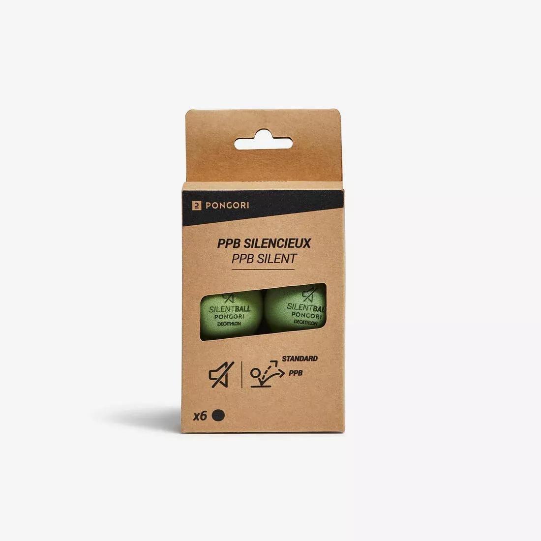 Silent Foam Table Tennis Ball - PPF 100 Silent - Set Of 6, Green, No Color, large image number 6