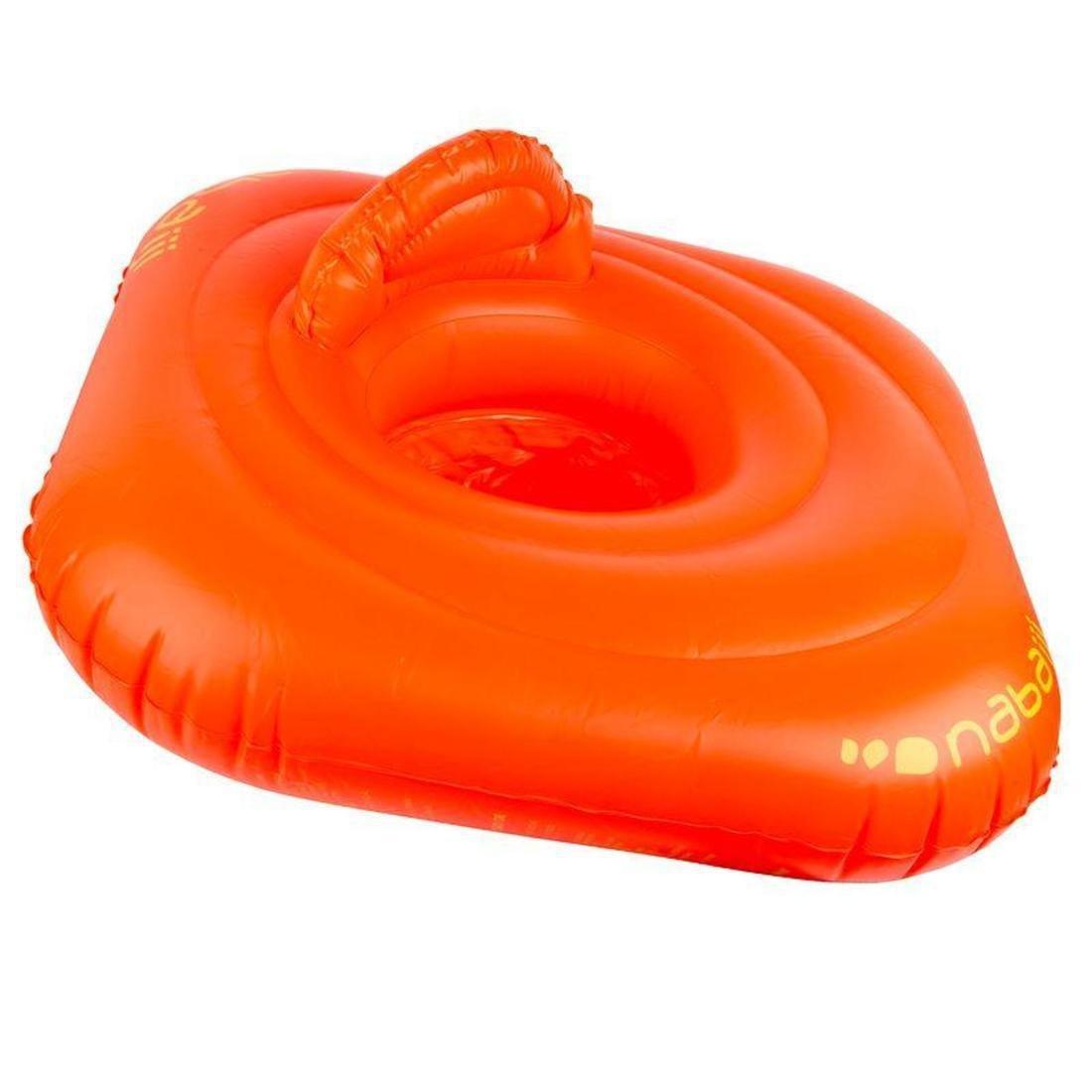 Baby's orange inflatable swim ring with seat for infants weighing  11- 15 kg, , large image number 1