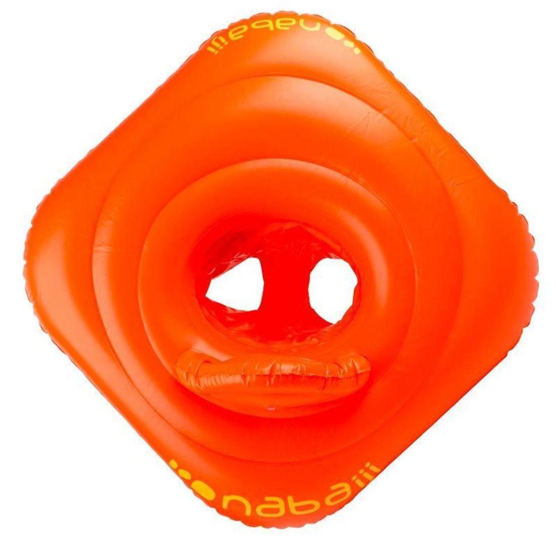 NABAIJI - Baby's orange inflatable swim ring with seat for infants weighing  11- 15 kg