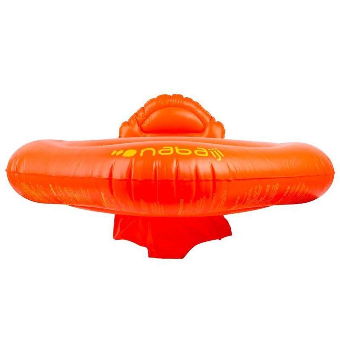 NABAIJI - Baby's orange inflatable swim ring with seat for infants weighing  11- 15 kg