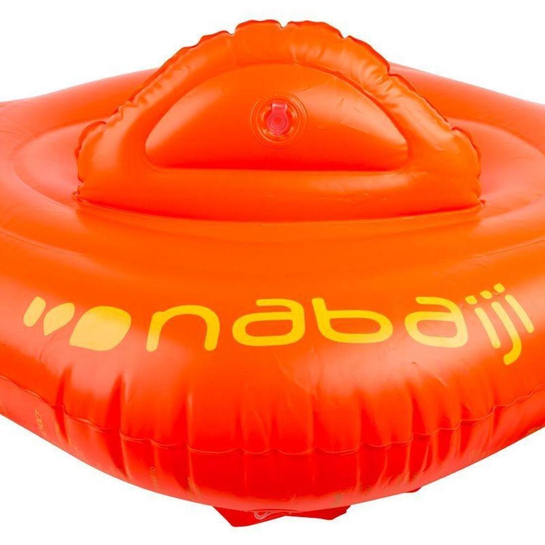 NABAIJI - Baby's orange inflatable swim ring with seat for infants weighing  11- 15 kg