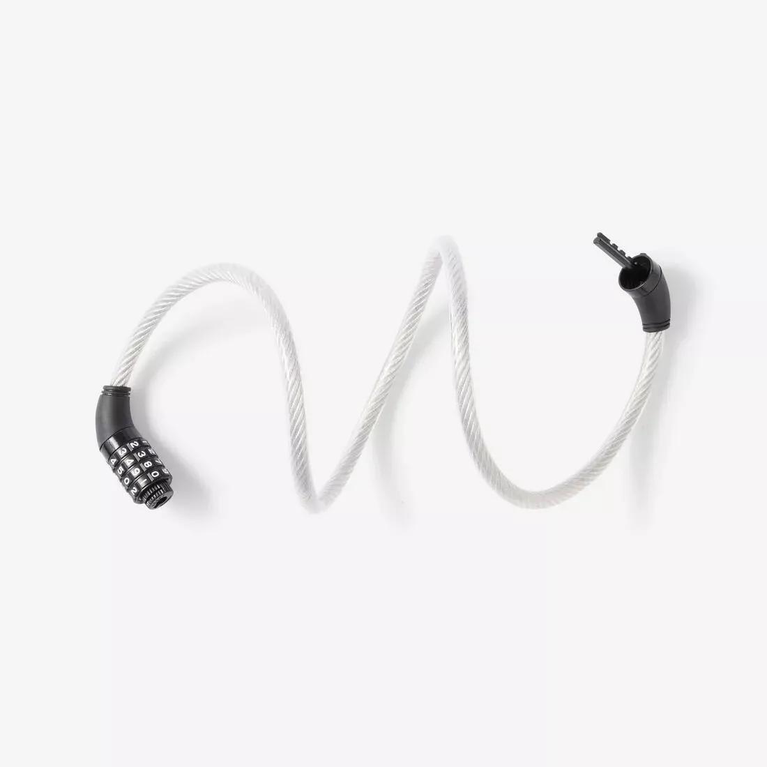 Bike Accessories Anti-Theft Spiral Lock Code - 120, Clear, No Color, large image number 3