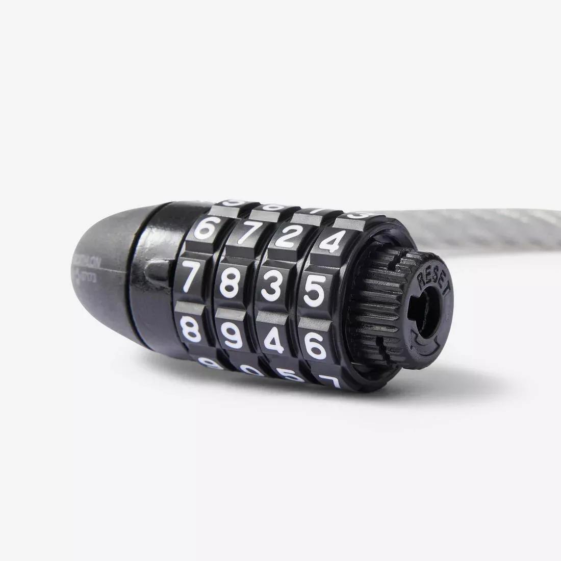 Bike Accessories Anti-Theft Spiral Lock Code - 120, Clear, No Color, large image number 4