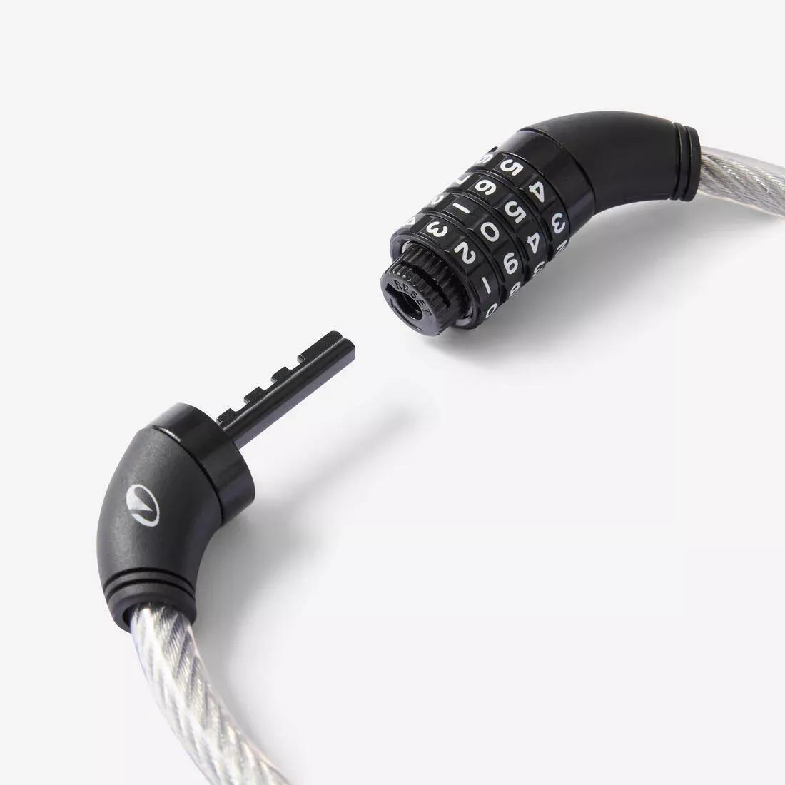 Bike Accessories Anti-Theft Spiral Lock Code - 120, Clear, No Color, large image number 5