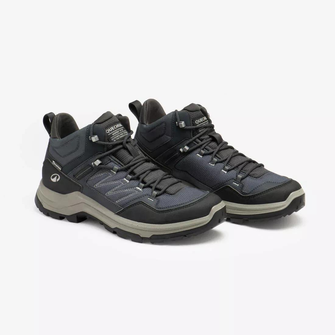 Men Waterproof Walking Boots - MH100, Navy, No Color, large image number 3