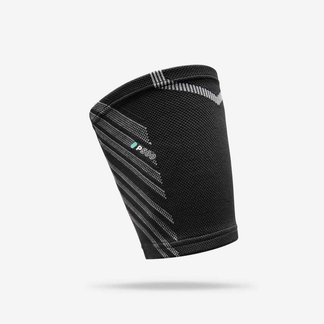 Adult Supportive Thigh Sleeve Thigh - P500, Black, No Color, large image number 0