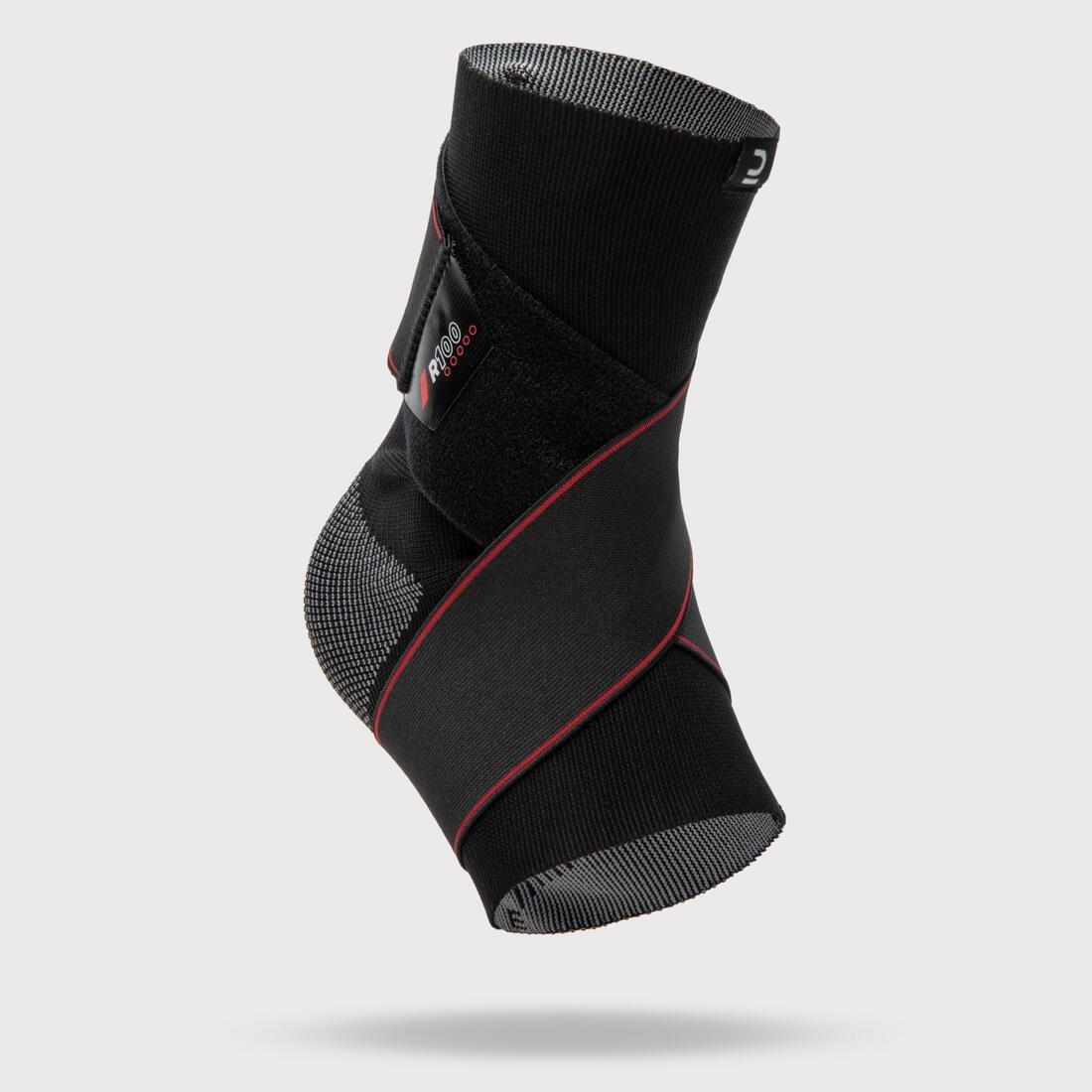 Ankle Ligament Brace R100, Black, No Color, medium