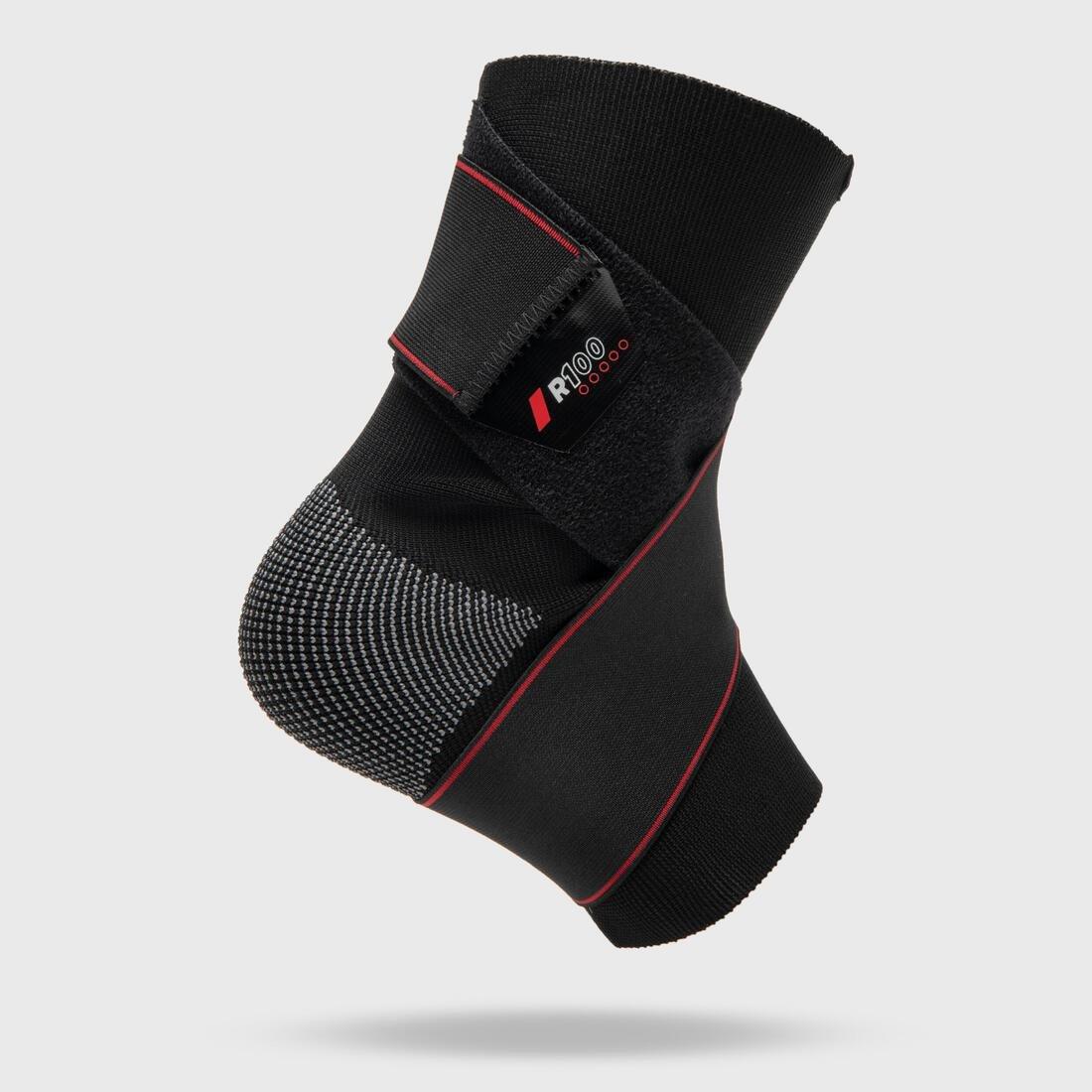 Ankle Ligament Brace R100, Black, No Color, medium