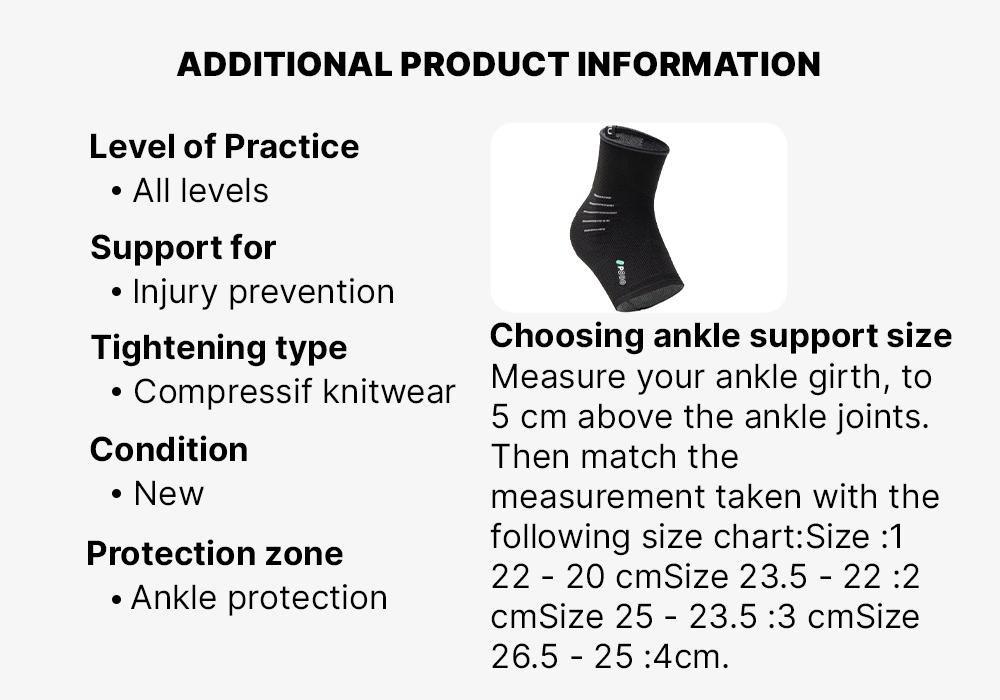 Unisex Ankle Support - P500, Black, No Color, medium