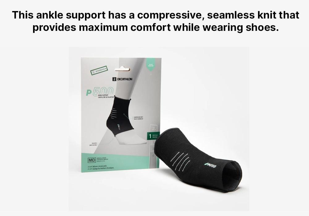 Unisex Ankle Support - P500, Black, No Color, medium