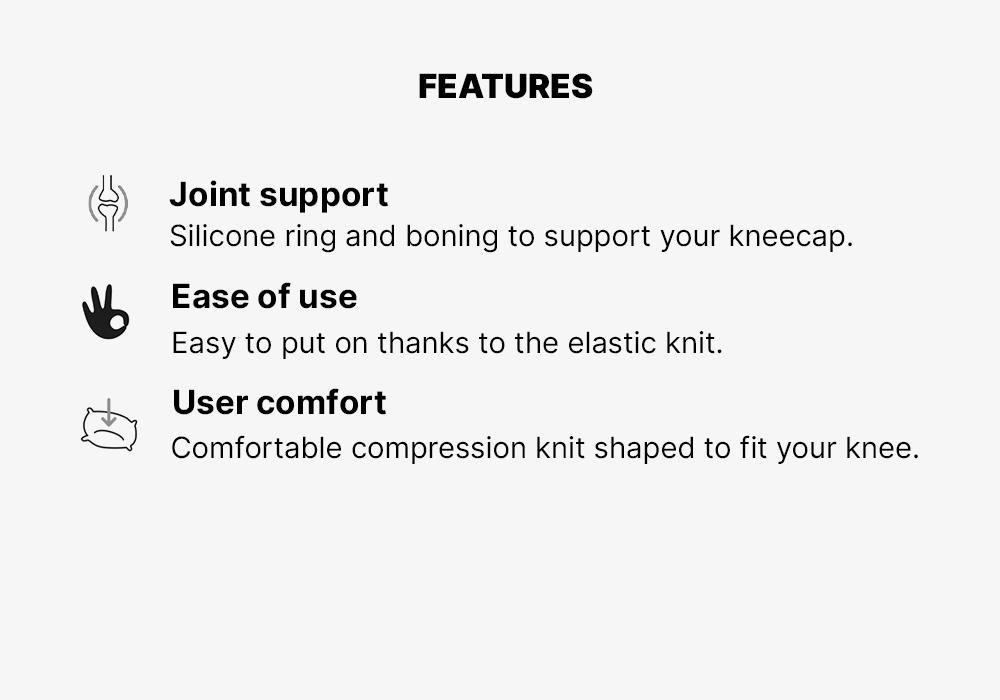 Adult Right/Left Kneecap Brace Strong - R100, Black, No Color, medium