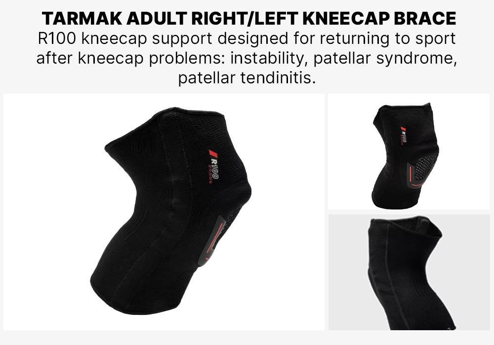 Adult Right/Left Kneecap Brace Strong - R100, Black, No Color, medium