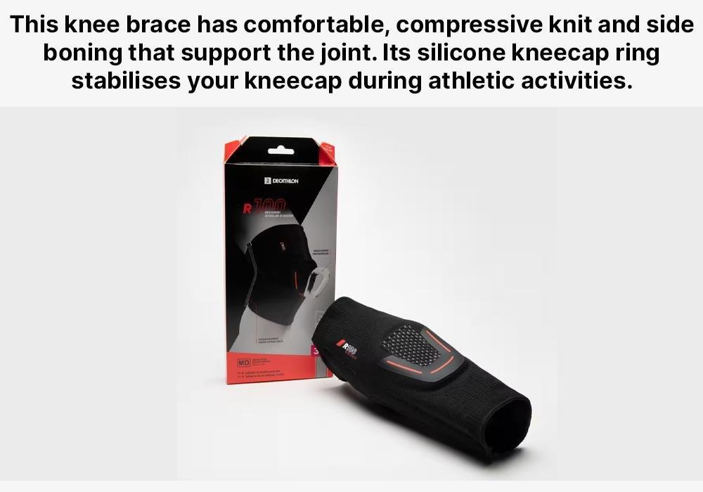 Adult Right/Left Kneecap Brace Strong - R100, Black, No Color, medium