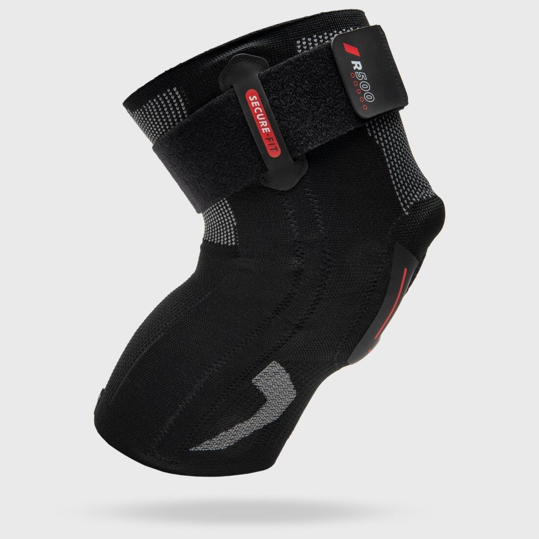 Unisex Right/Left Knee Ligament Brace - R500, Black, , large image number 1