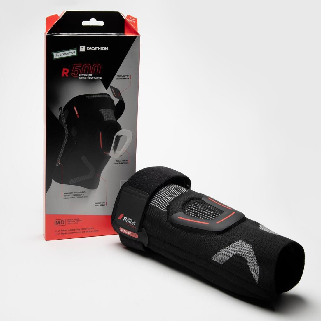 Unisex Right/Left Knee Ligament Brace - R500, Black, , large image number 4