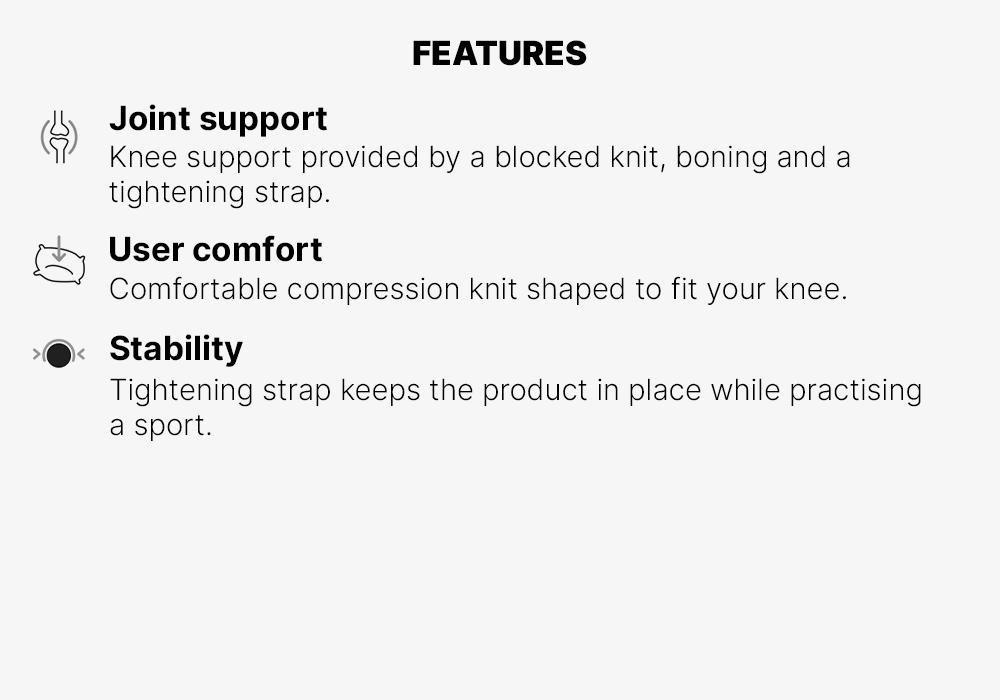 Unisex Right/Left Knee Ligament Brace - R500, Black, No Color, medium