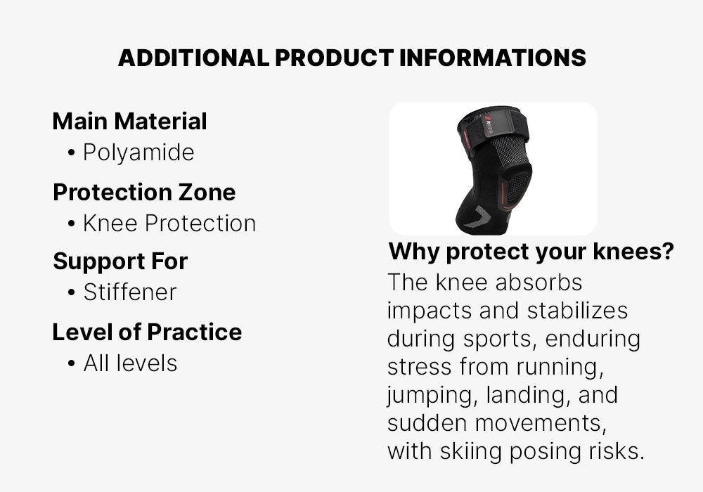 Unisex Right/Left Knee Ligament Brace - R500, Black, No Color, medium