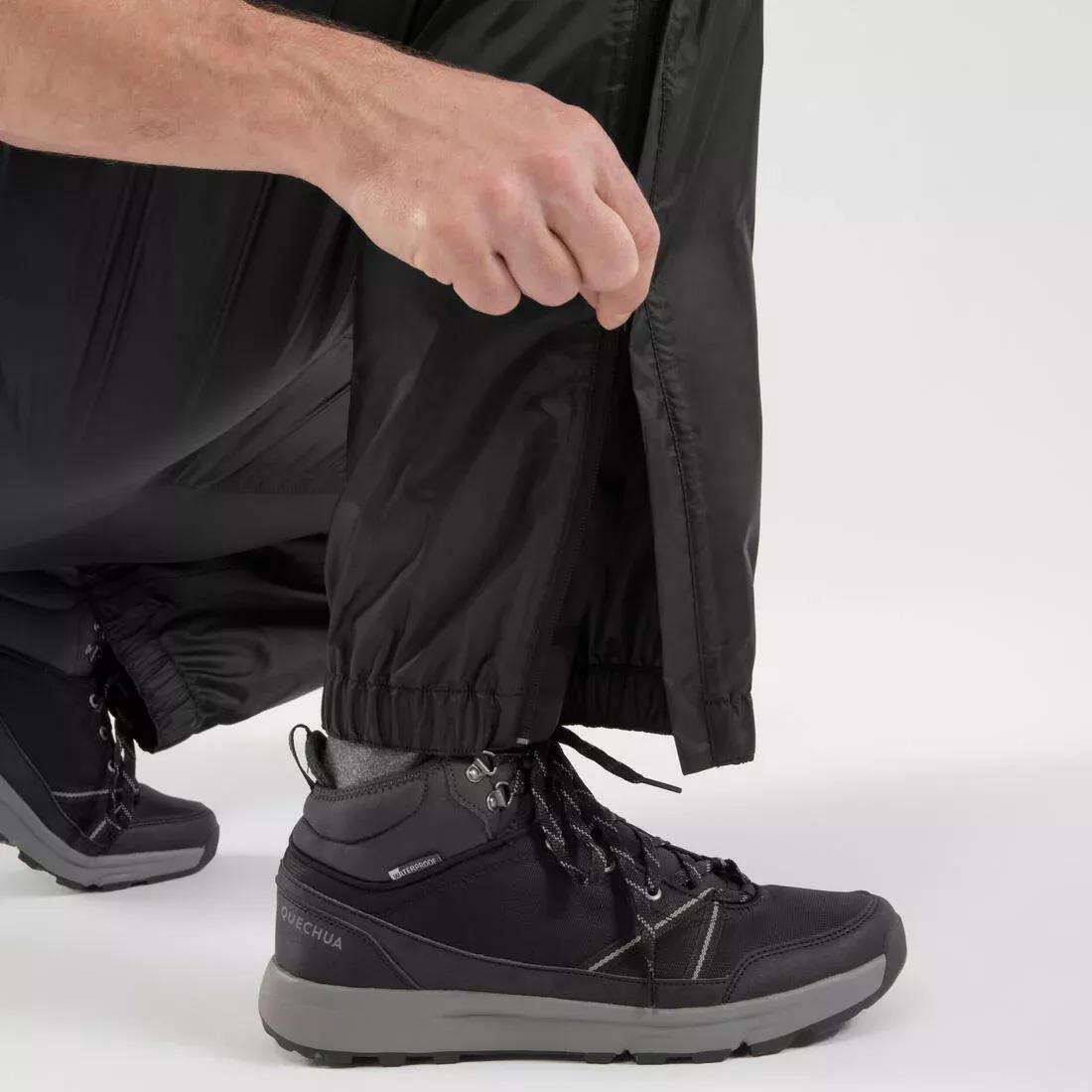 Men Waterproof Hiking Over Trousers - Nh500 Imper, Black, , large image number 2