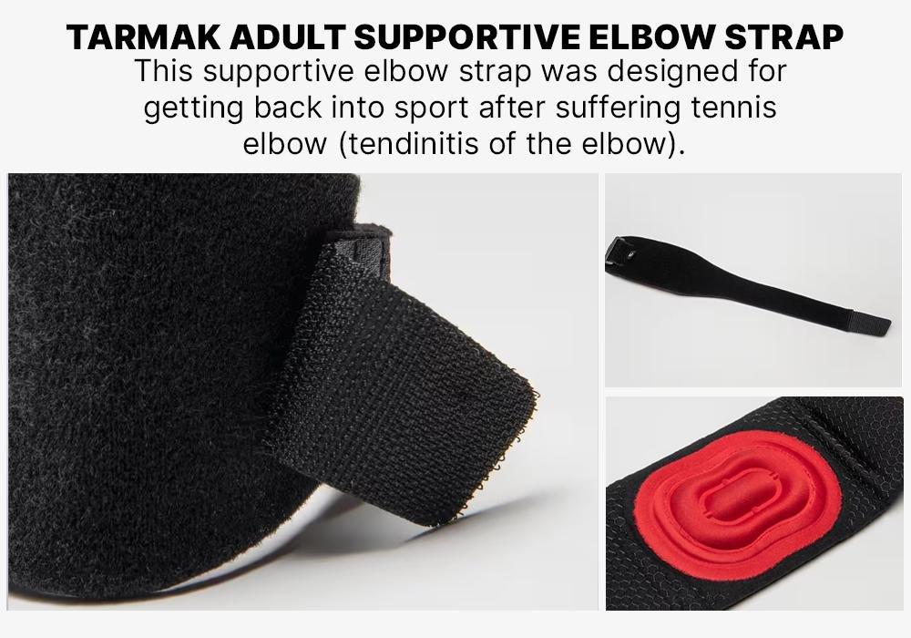 Adult Right/Left Supportive Elbow Strap - R500, Black, No Color, large image number 8