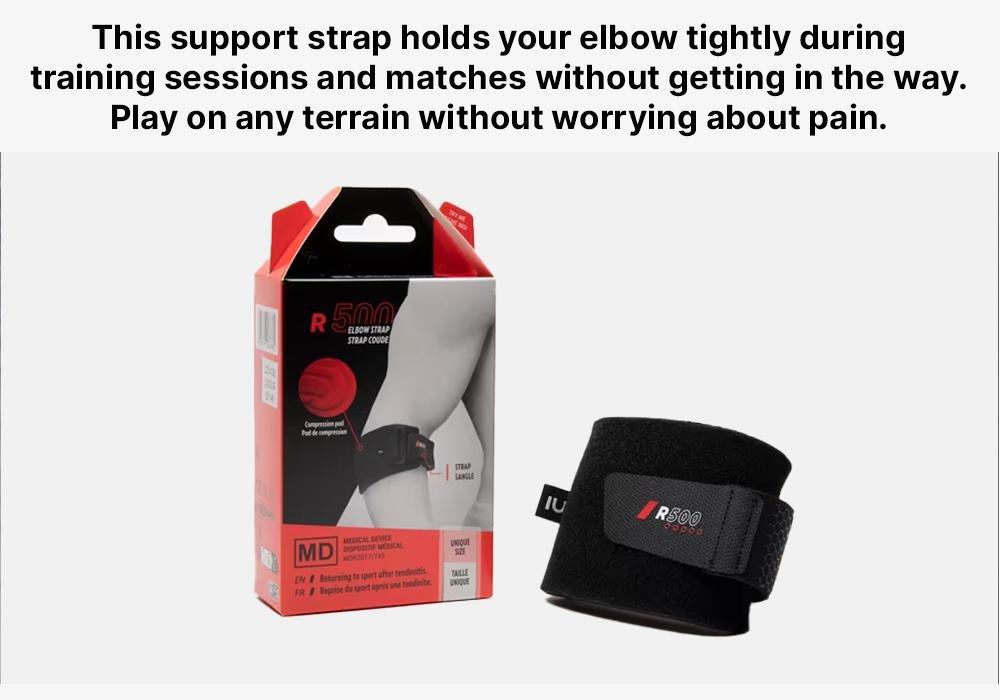 Adult Right/Left Supportive Elbow Strap - R500, Black, No Color, large image number 9
