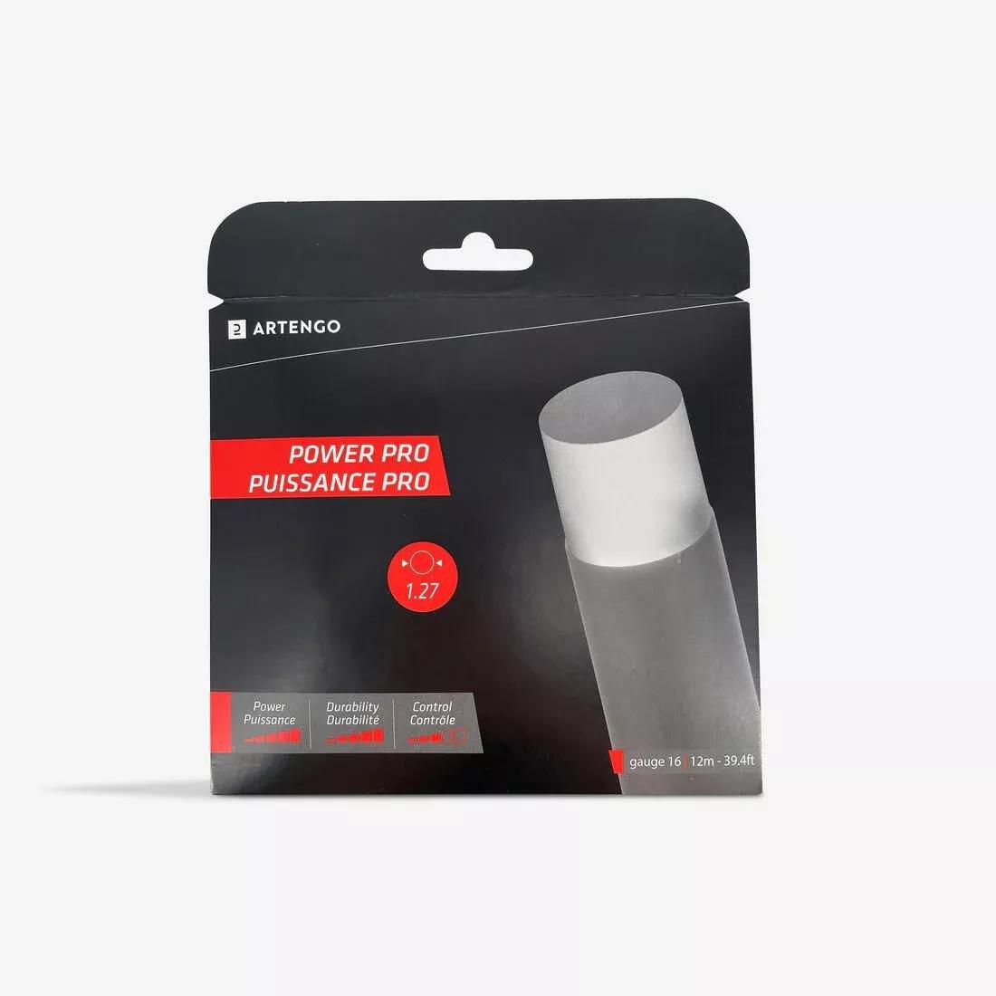 DEFAULT Monofilament Tennis Strings Power Pro 1.27 mm Gauge - Black, No Color, medium