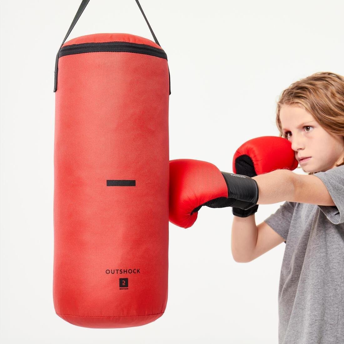 Kids Punching Bag and Boxing Gloves Set, Red, No Color, medium
