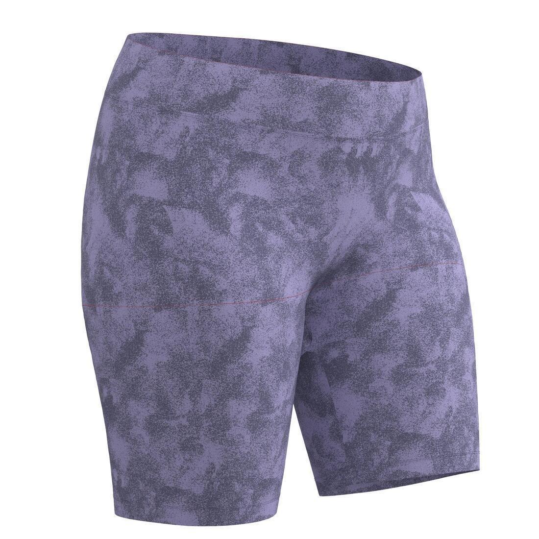 Women Fitness Cycling Shorts, Purple, No Color, medium