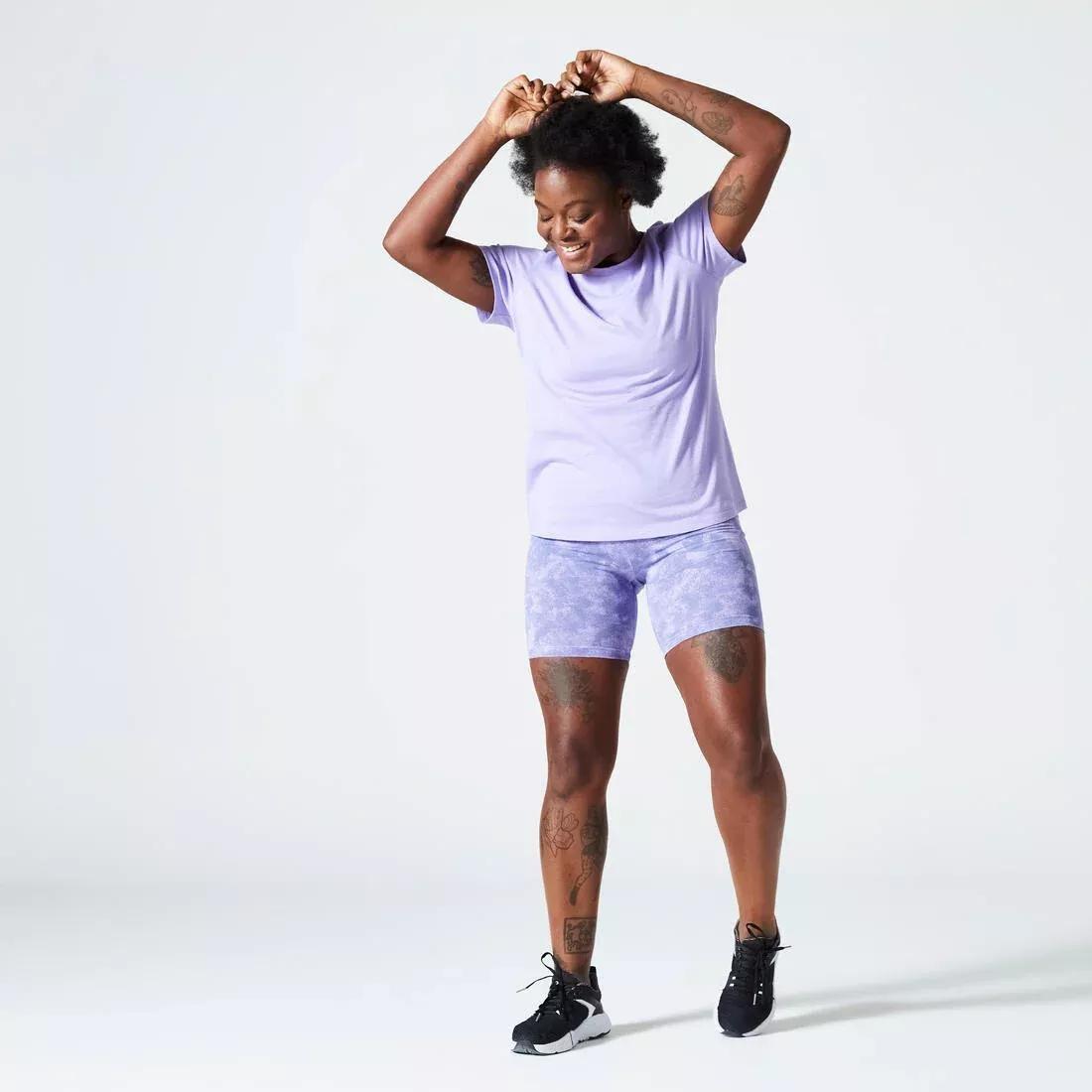 Women Fitness Cycling Shorts, Purple, , large image number 1