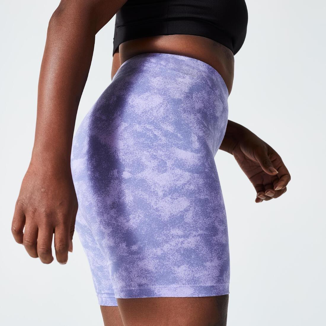 Women Fitness Cycling Shorts, Purple, , large image number 4