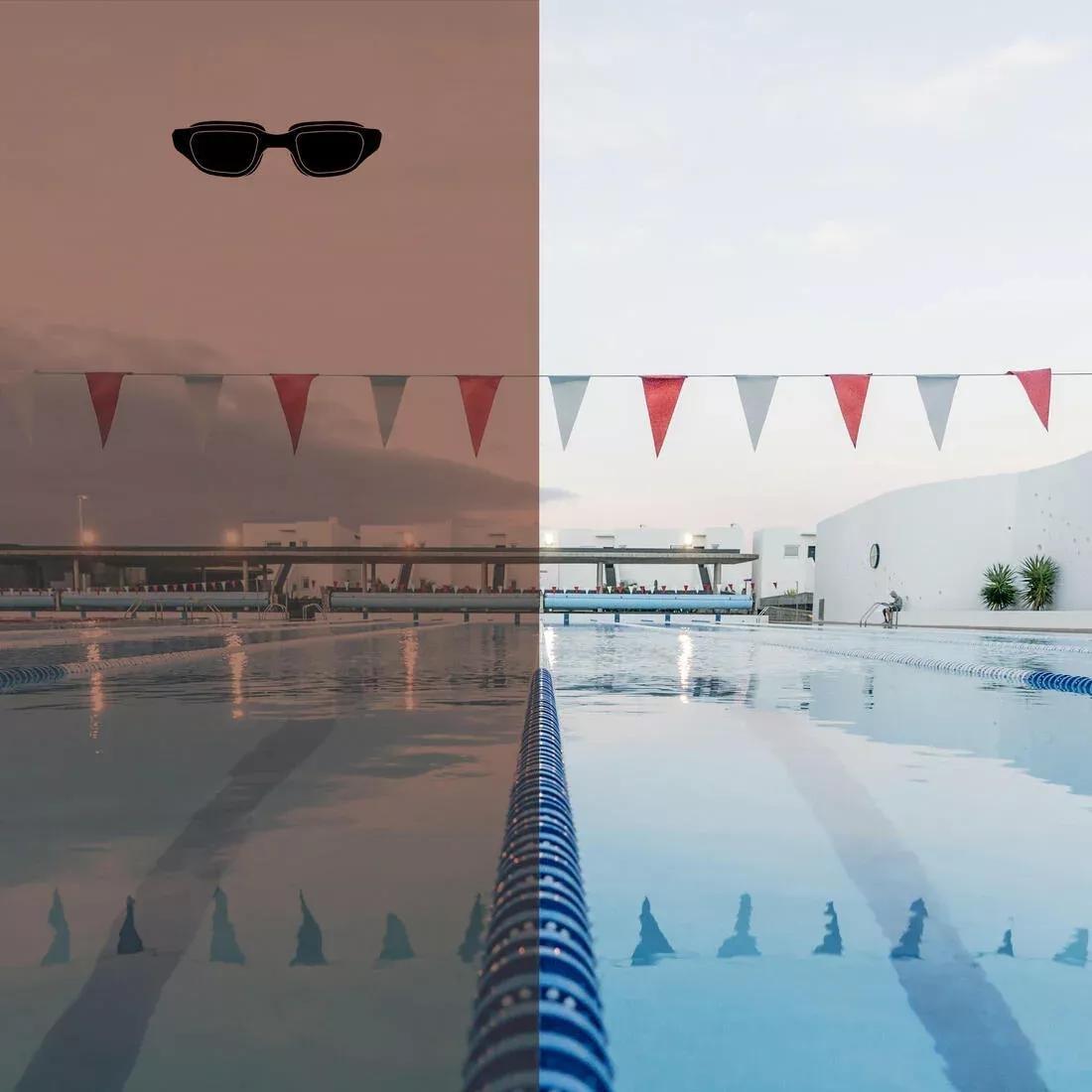 Swimming Goggles Mirrored Lenses - Spirit Size S, Blue, No Color, large image number 3