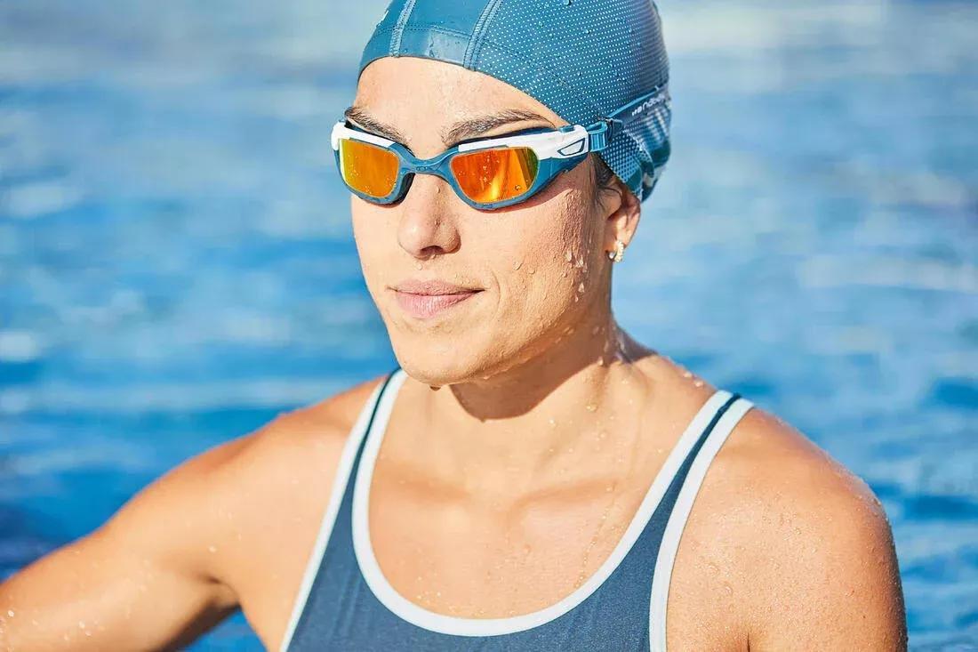 Swimming Goggles Mirrored Lenses - Spirit Size S, Blue, No Color, large image number 14