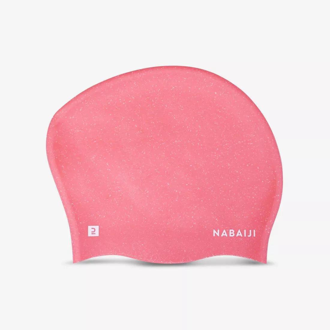 POMELO PINK Silicone swimming cap - One size - Long hair, , medium