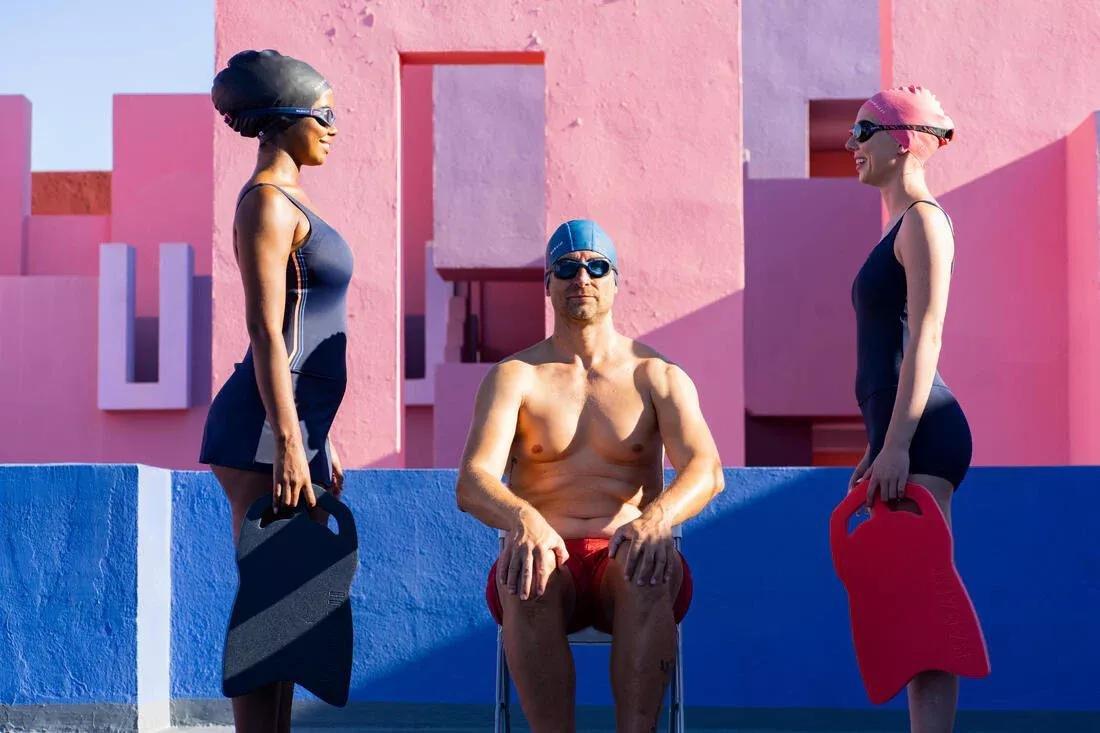 Silicone Swimming Cap - One Size Long Hair, Black, No Color, large image number 13