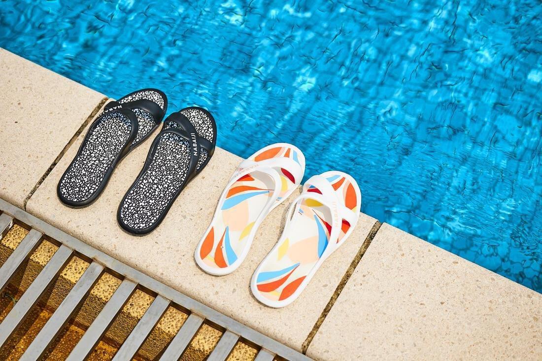 Women Pool Sandals - Slap 500, Black, No Color, large image number 12