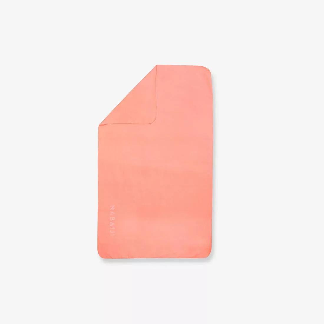 Swimming Microfibre Towel - Size L 80 X 130 Cm, Orange, No Color, large image number 0