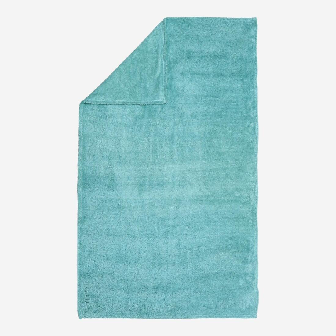 Swimming Ultra-Soft Microfibre Towel - Size Xl 110 X 175 Cm, Green, No Color, medium