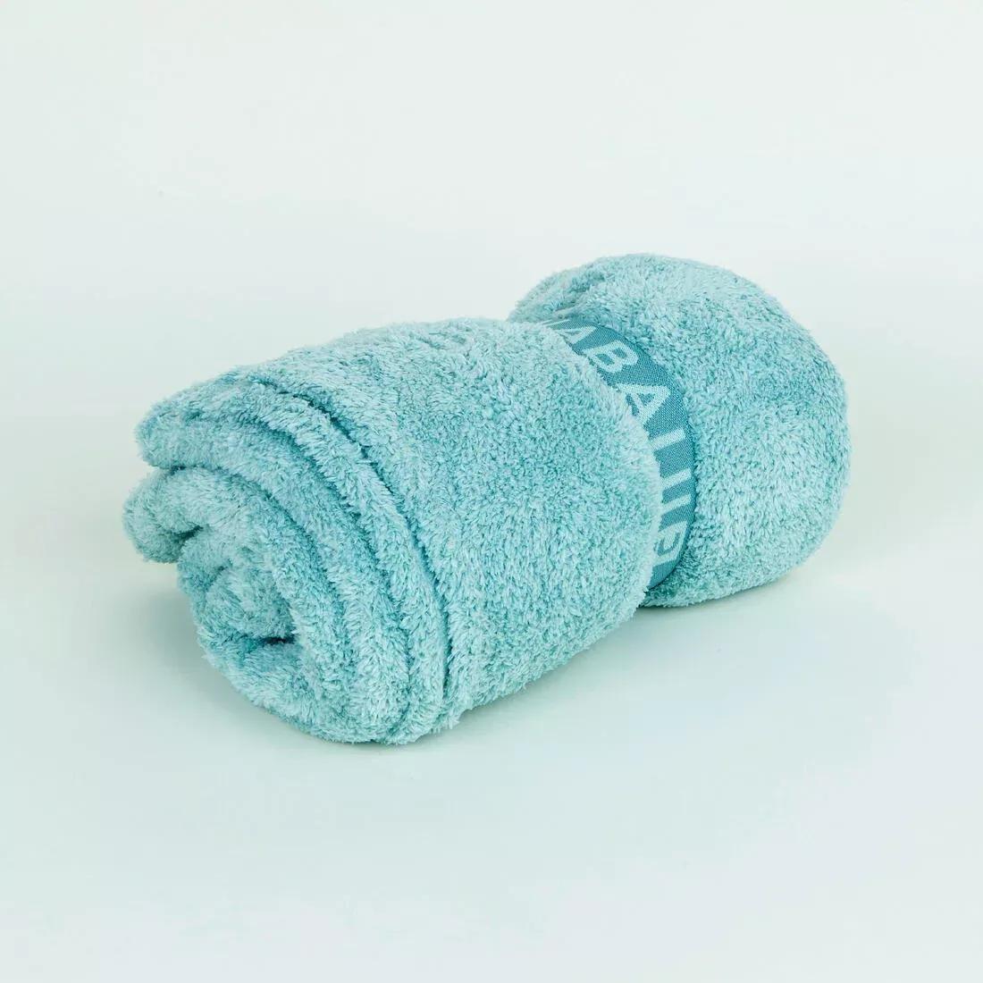 Swimming Ultra-Soft Microfibre Towel - Size Xl 110 X 175 Cm, Green, No Color, large image number 9